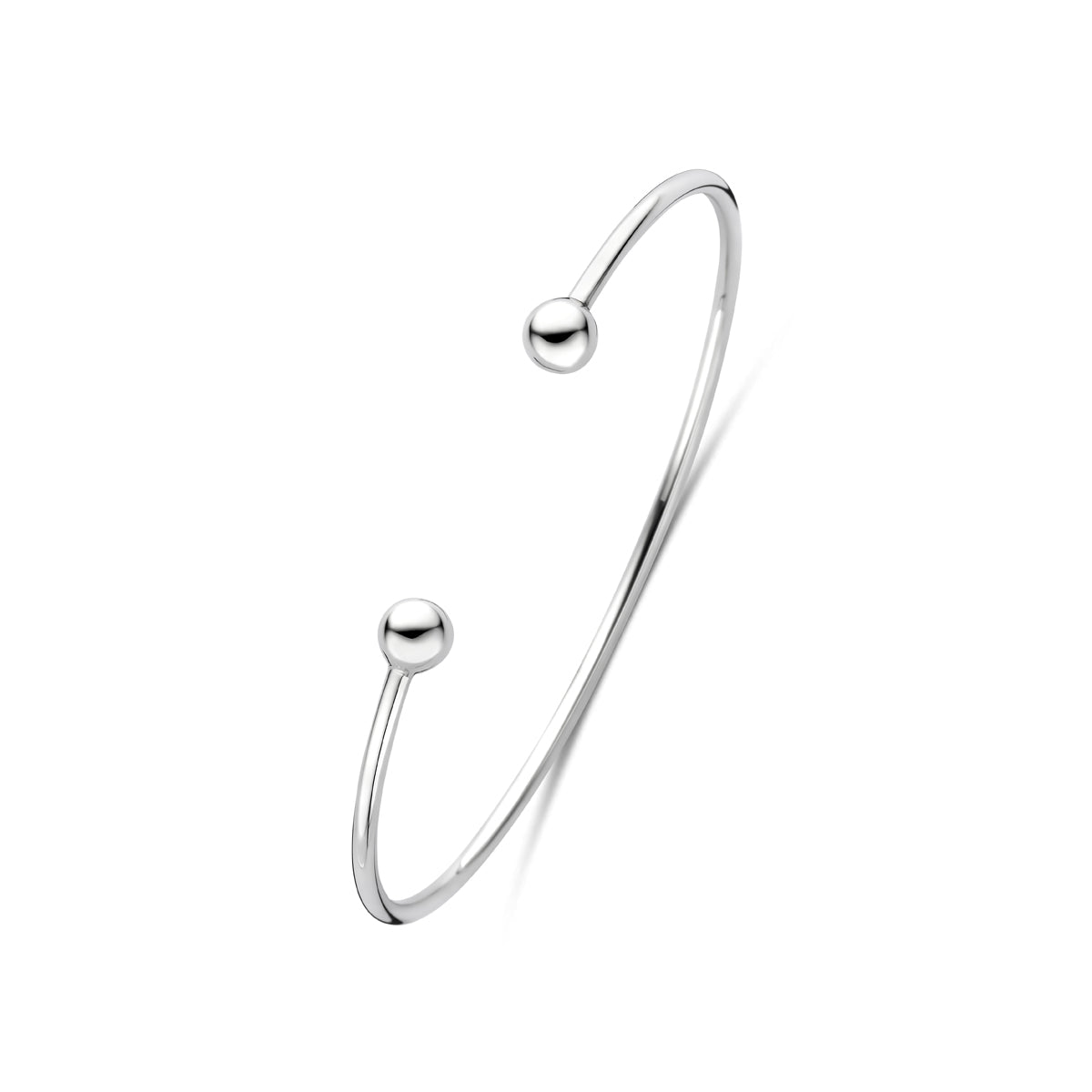 Armband klemband zilver gerhodineerd 63 mm