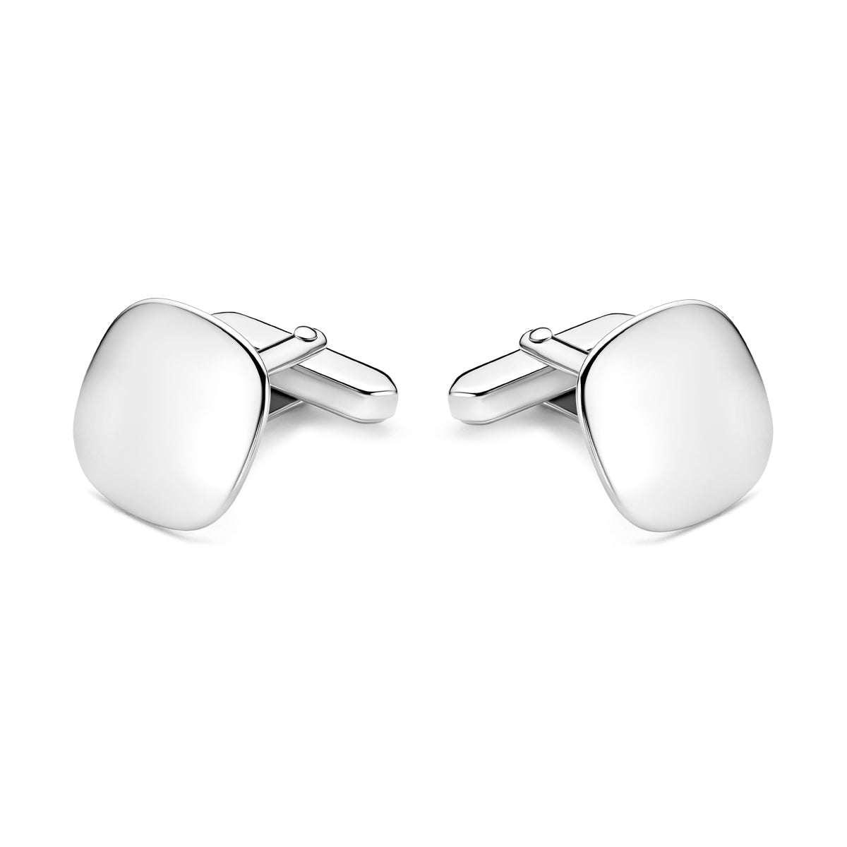 Manchetknopen manchetknoppen zilver gerhodineerd 16,5 mm