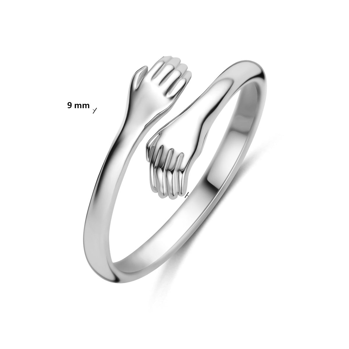 Ring knuffel zilver gerhodineerd