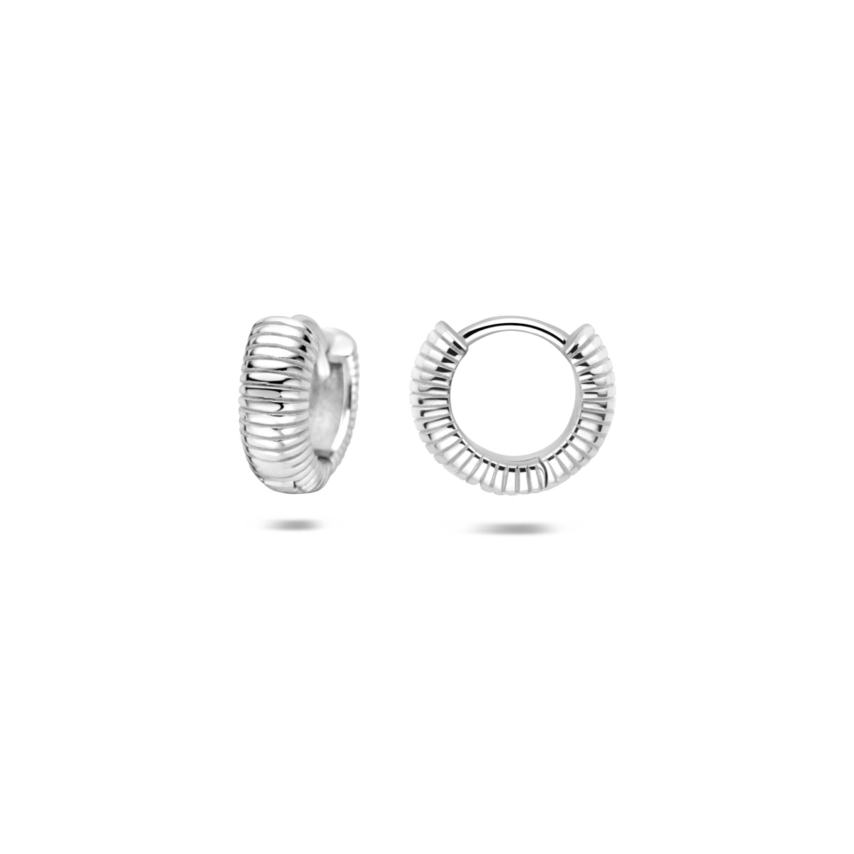 Klapoorringen zilver gerhodineerd 11,5 mm