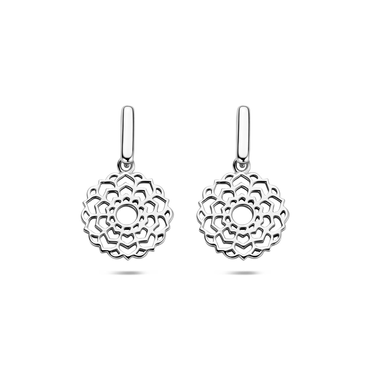 Oorhangers zilver gerhodineerd 21 mm