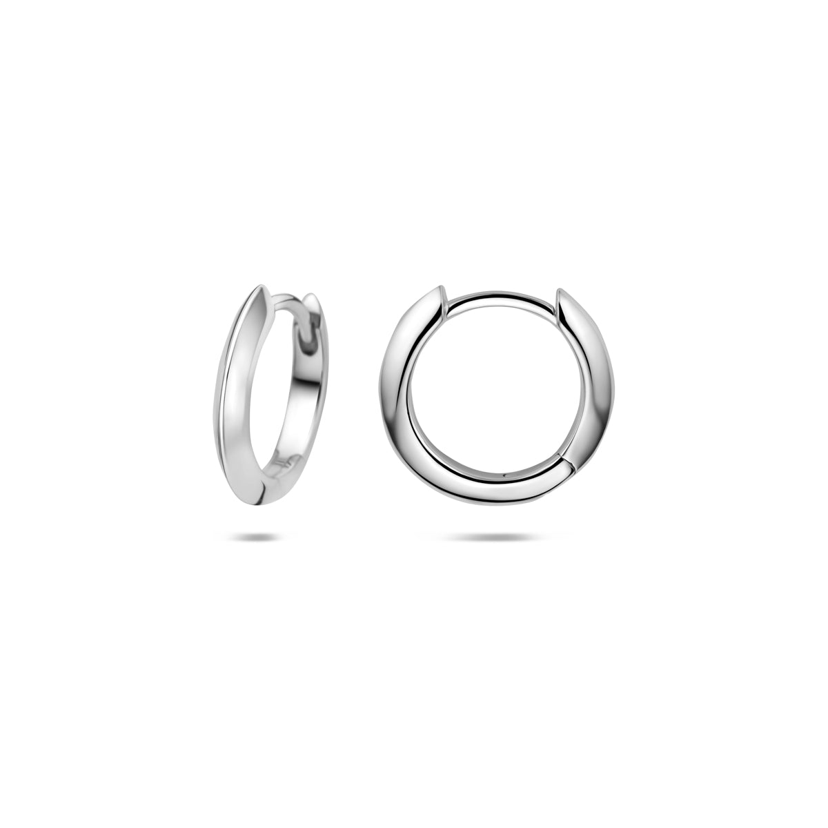 Klapoorringen zilver gerhodineerd 13 mm
