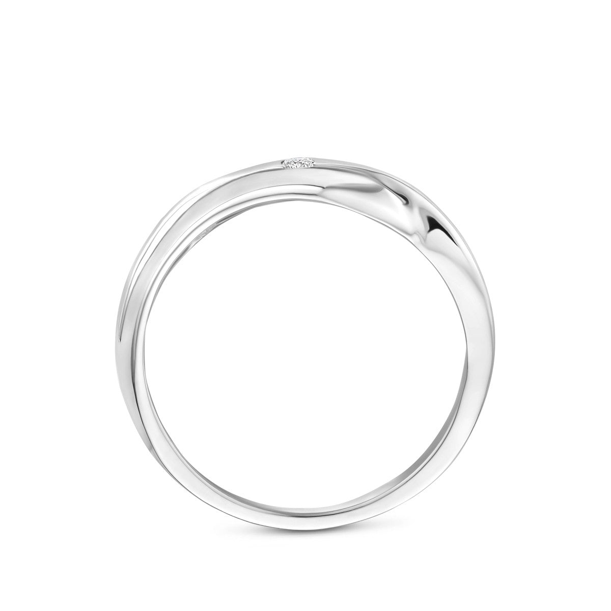 Ring lab grown diamant 0.035ct f vs zilver gerhodineerd