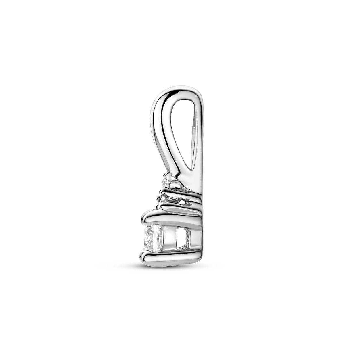 Hanger zirkonia zilver gerhodineerd