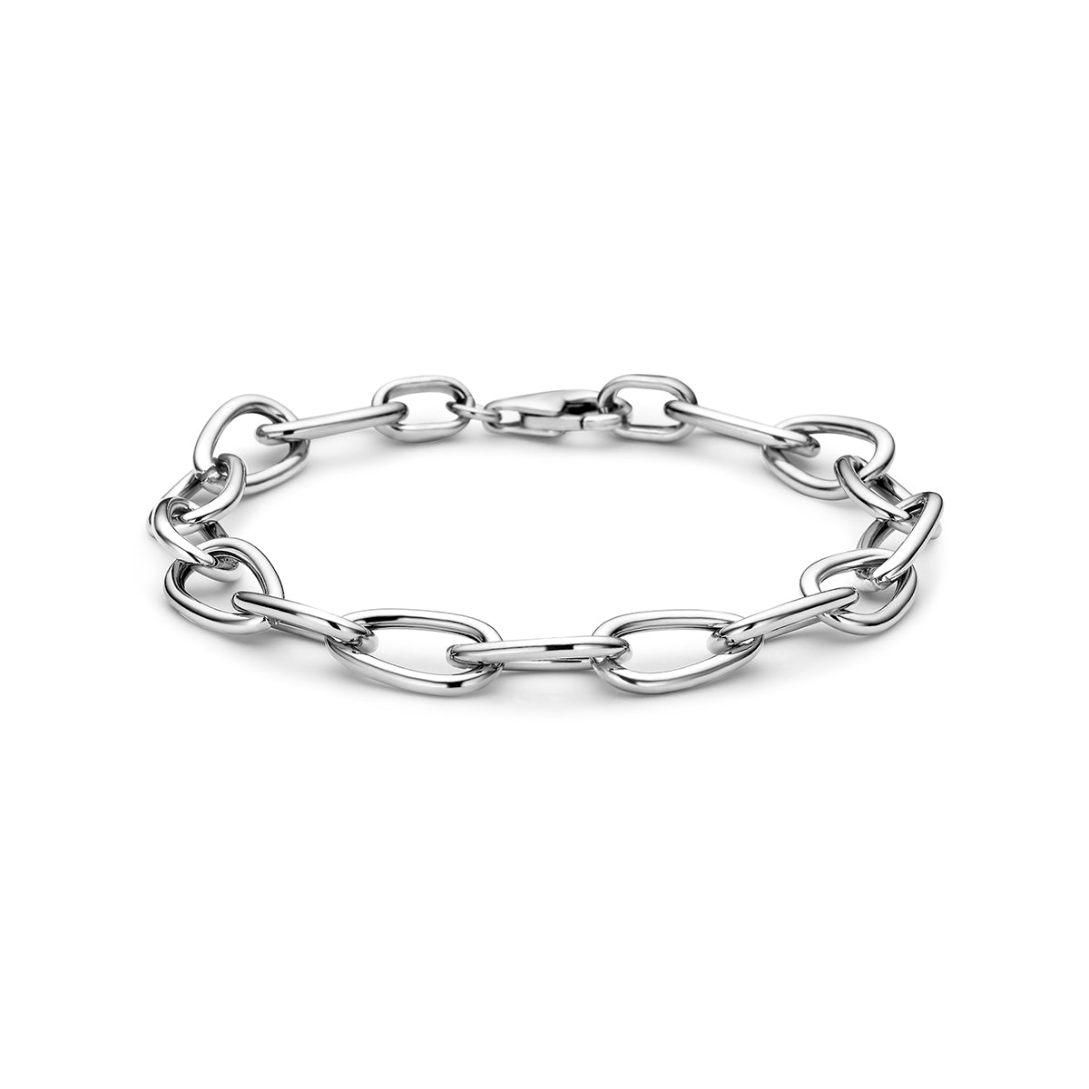Armband 8,5 mm zilver gerhodineerd 19 cm