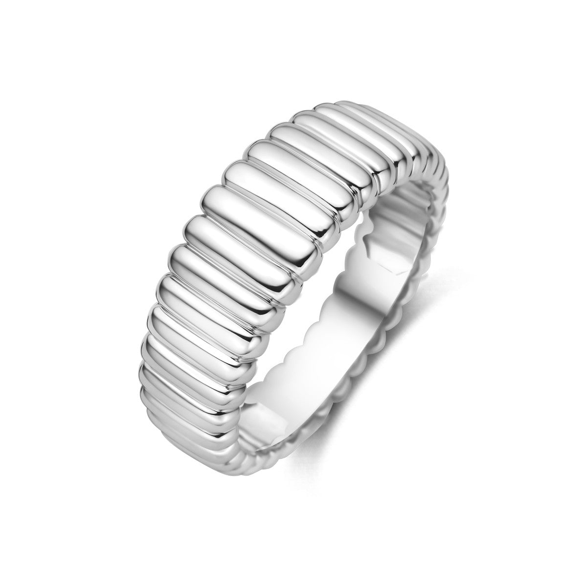 Ring zilver gerhodineerd 8 mm