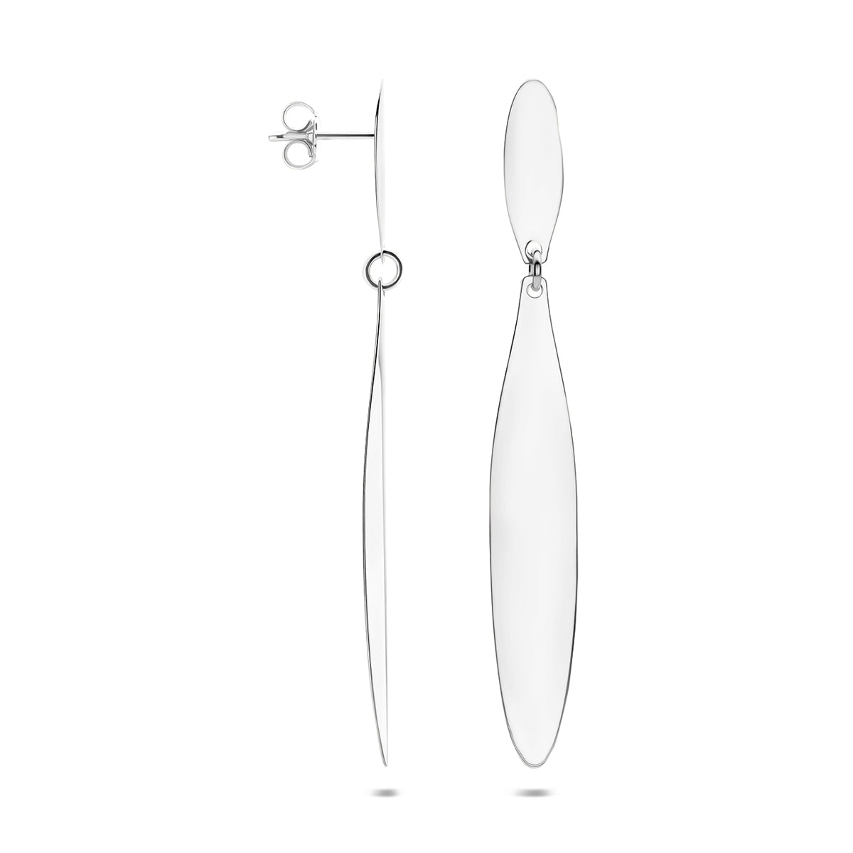 Oorhangers zilver gerhodineerd 67 mm