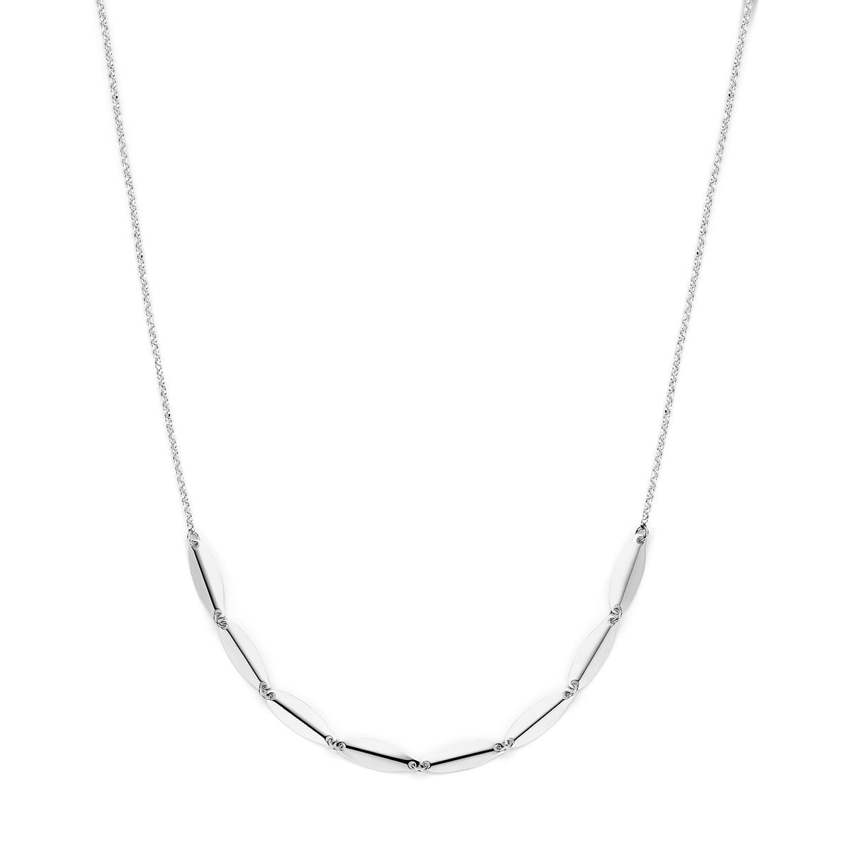 Collier zilver gerhodineerd 41 + 4 cm