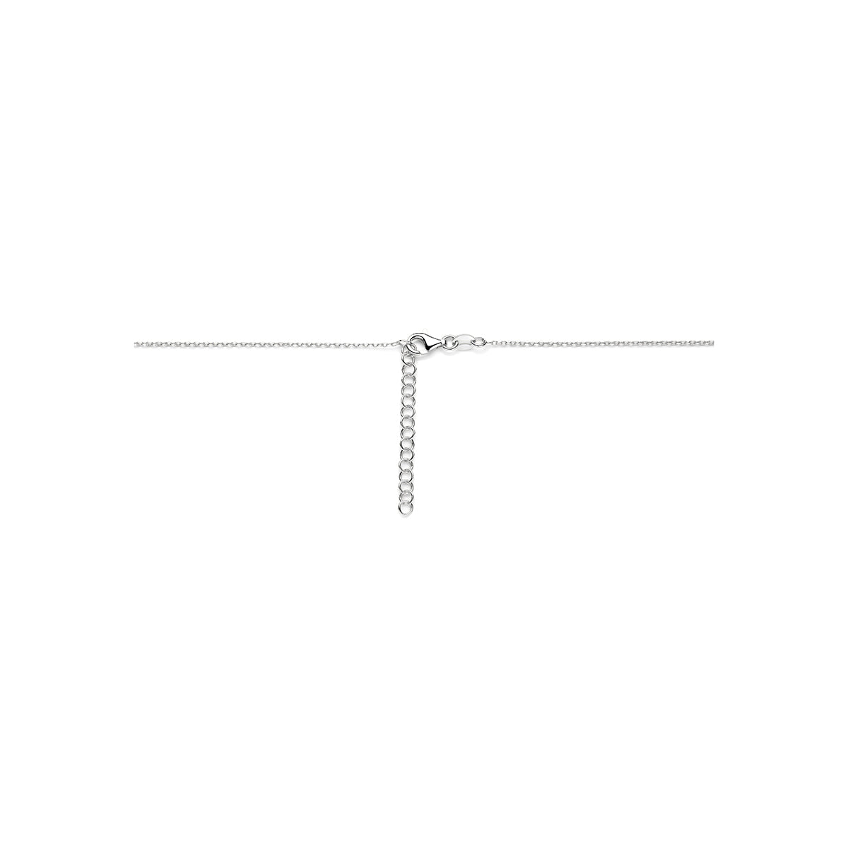 Collier hartjes zilver gerhodineerd 41 + 4 cm