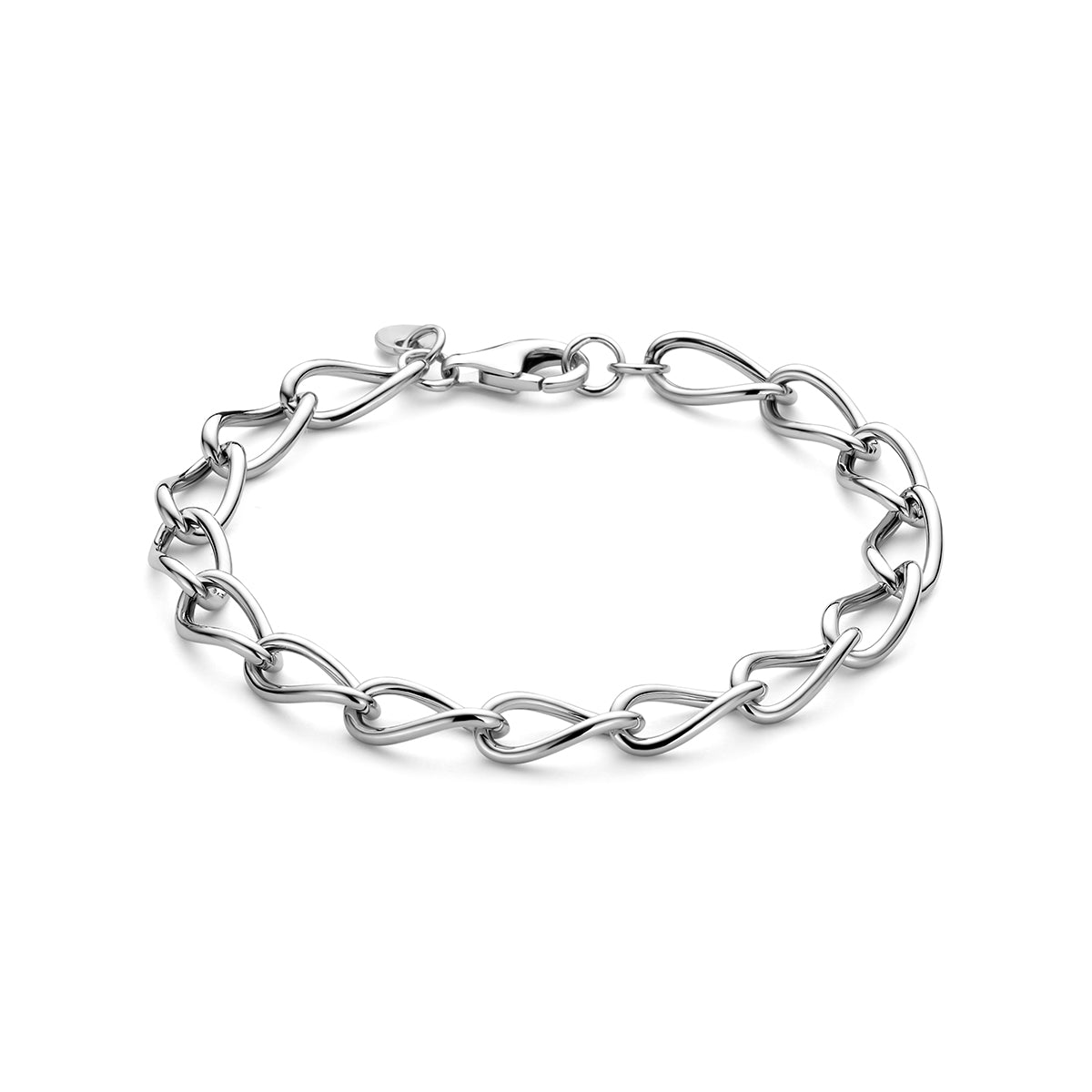 Armband 7,1 mm zilver gerhodineerd 19 cm