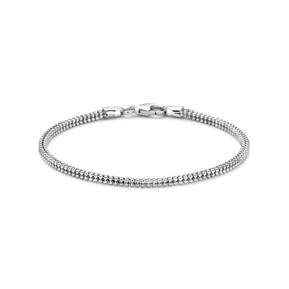 Armband 2,3 mm zilver gerhodineerd 18,5 cm