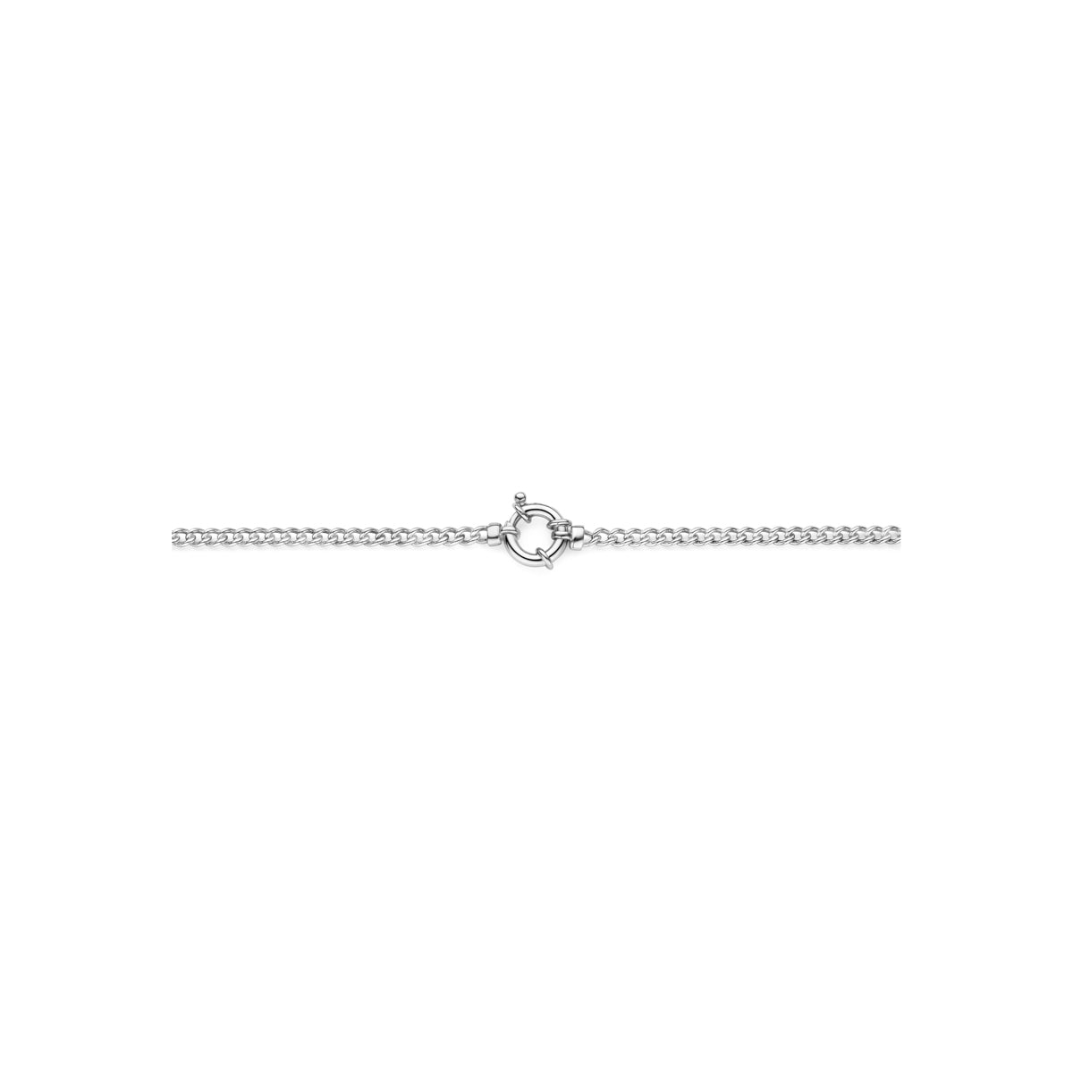 Collier groot veerslot 3,7 mm zilver gerhodineerd 45 cm