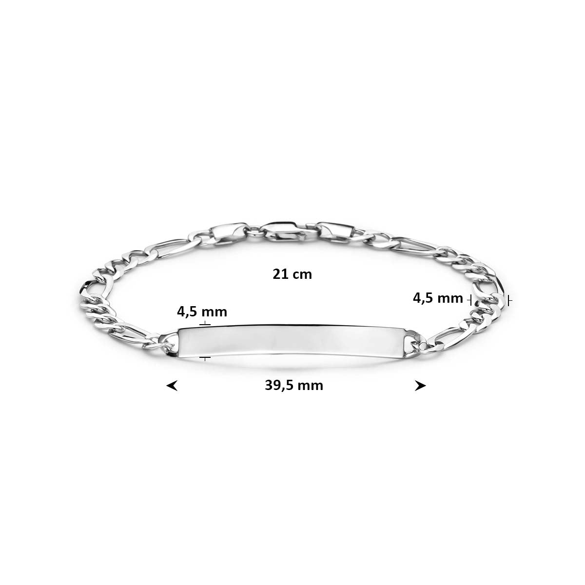 Graveerarmband zilver gerhodineerd 1343405