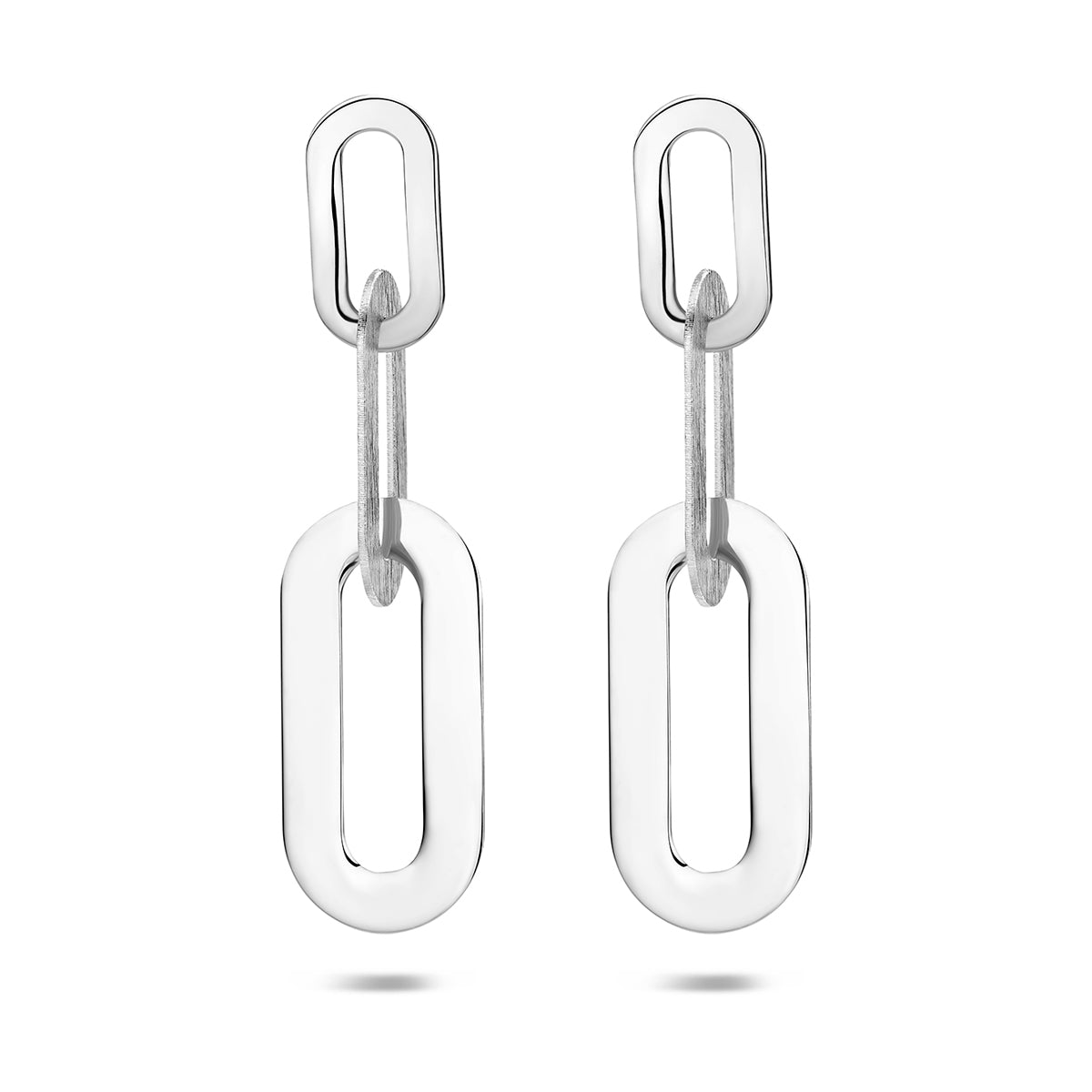 Oorhangers schakel zilver gerhodineerd 45 mm