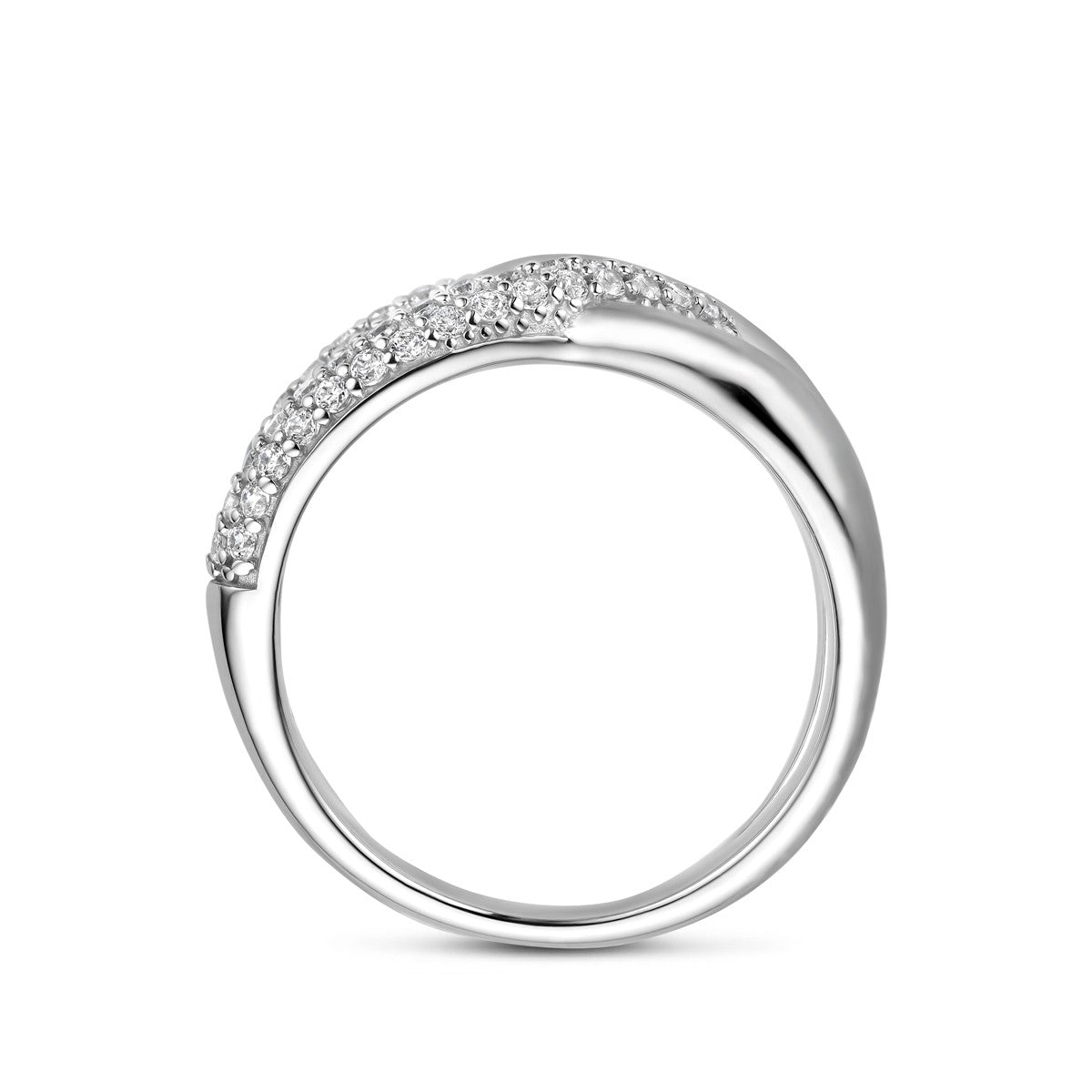 Ring zirkonia zilver gerhodineerd 1343559