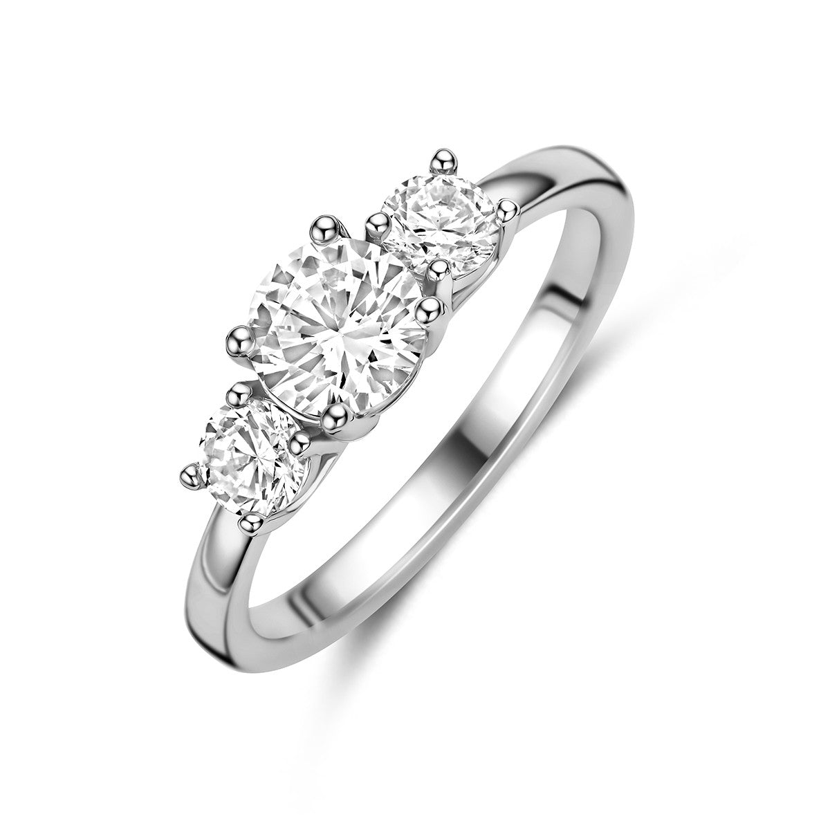 Ring zirkonia zilver gerhodineerd 1343567