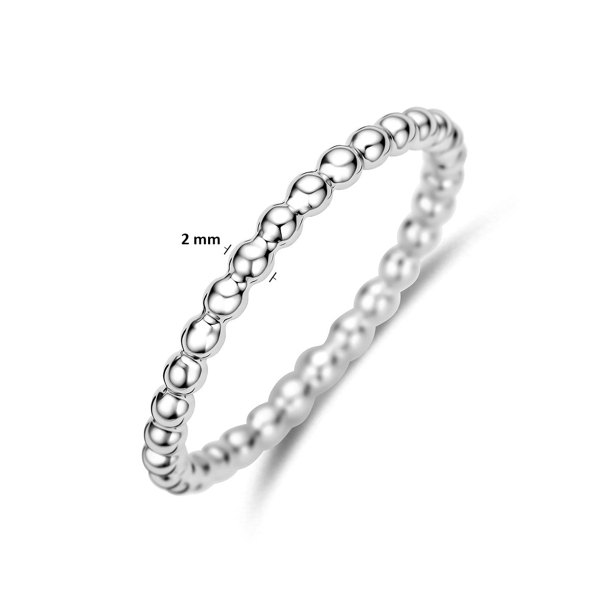 Ring zilver gerhodineerd 2 mm