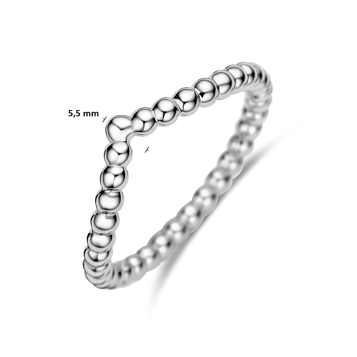 Ring zilver gerhodineerd 5.5 mm