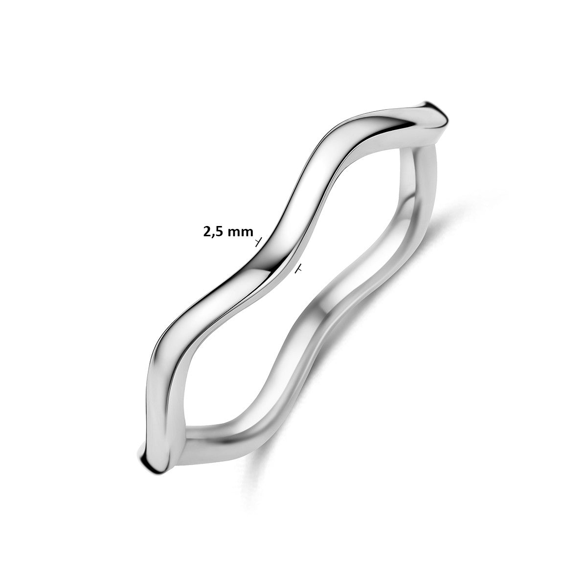 Ring zilver gerhodineerd 2.5 mm