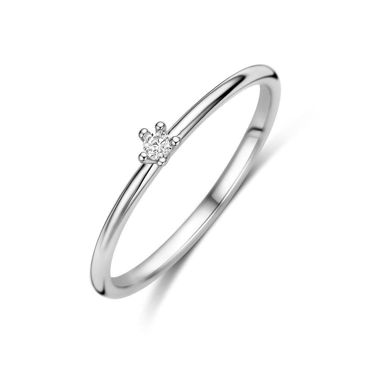 Ring zirkonia zilver gerhodineerd 1343637