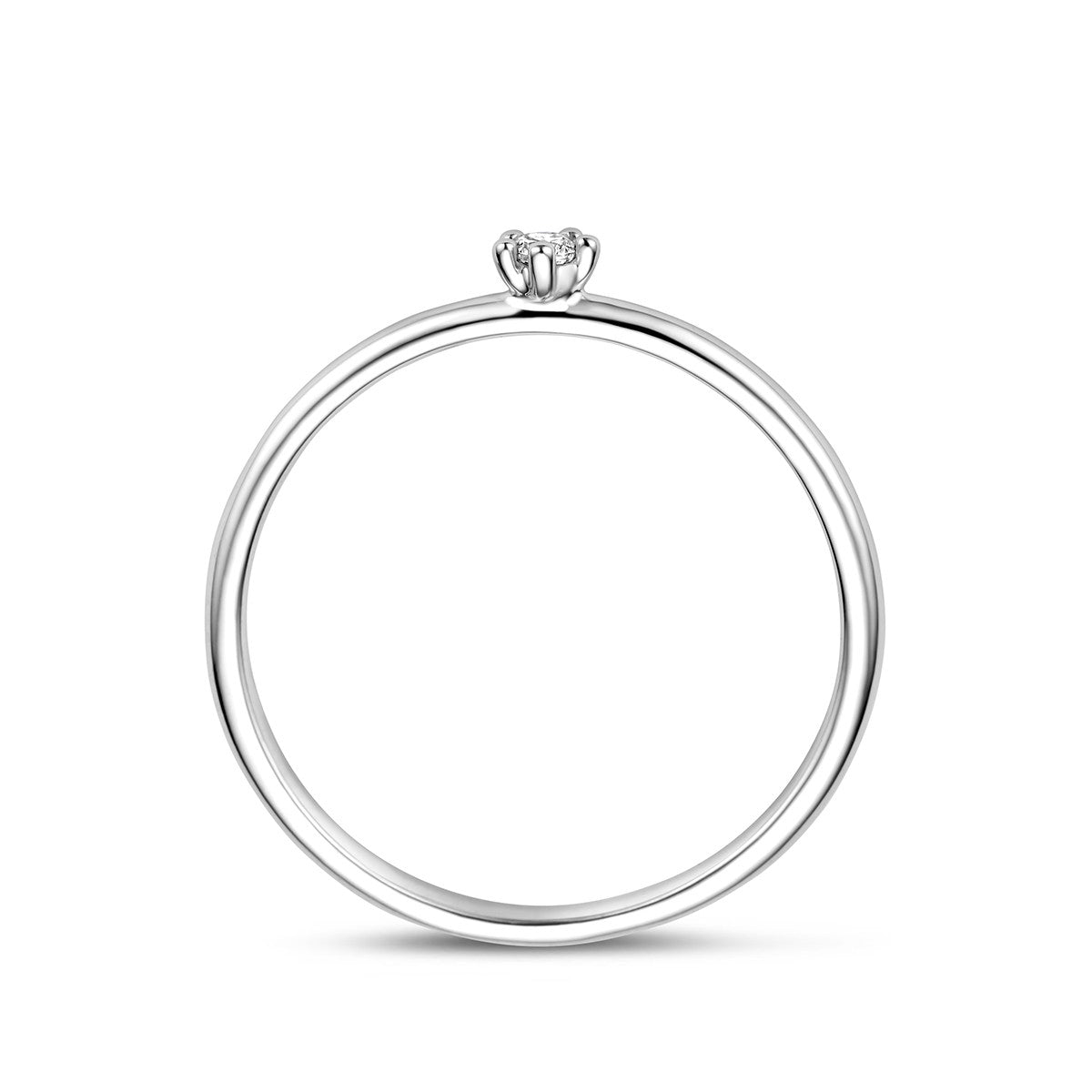 Ring zirkonia zilver gerhodineerd 1343637