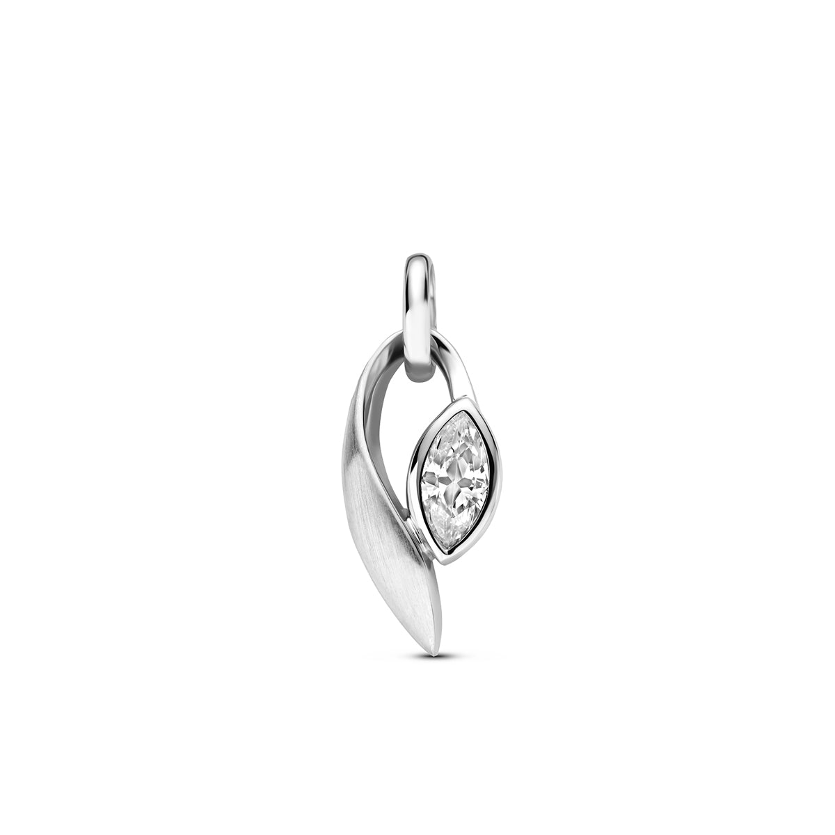 Fantasy Collection Hanger zirkonia poli/mat zilver gerhodineerd 14 mm