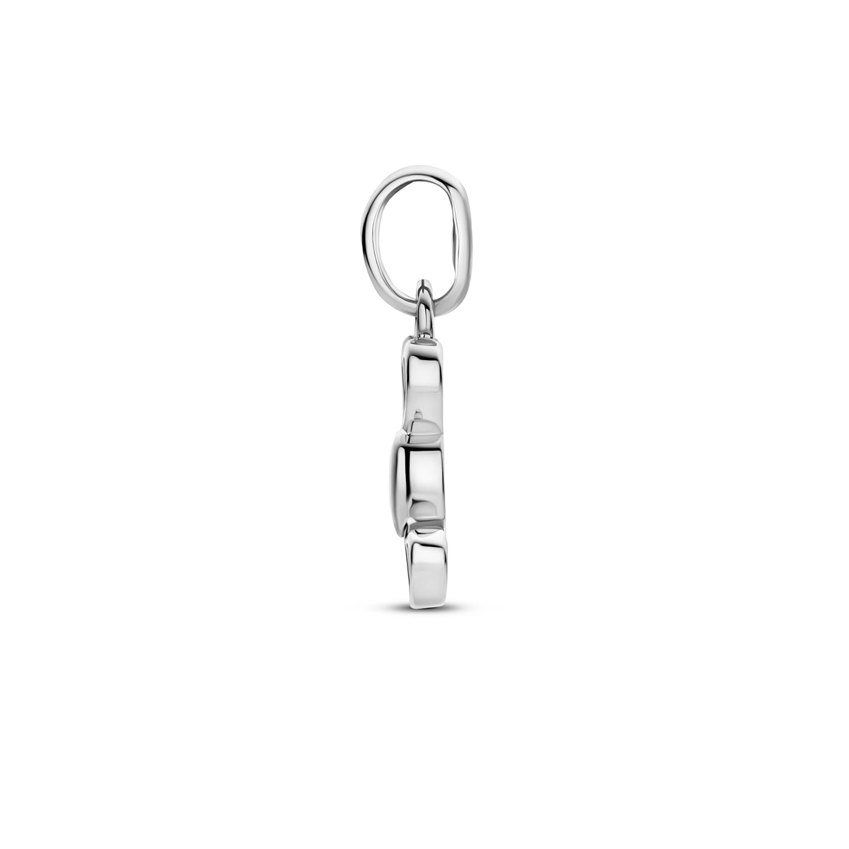 Fantasy Collection Hanger hartjes poli/mat zilver gerhodineerd 10 mm - afbeelding 3