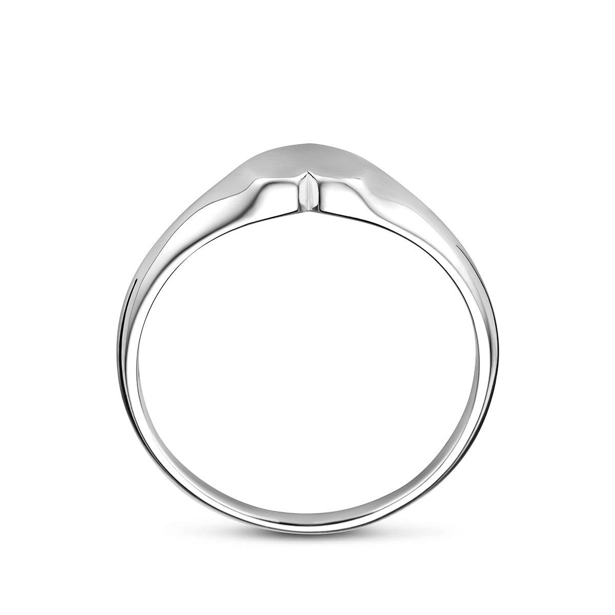 Graveerring hart zilver gerhodineerd