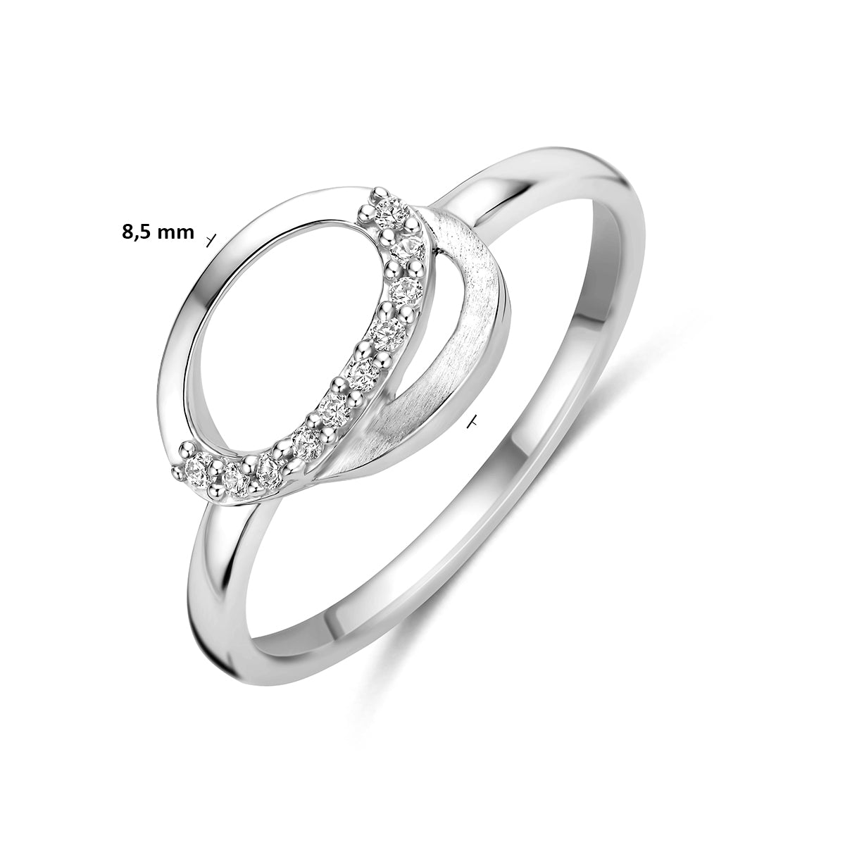 Fantasy Collection Ring zirkonia poli/mat zilver gerhodineerd - afbeelding 4