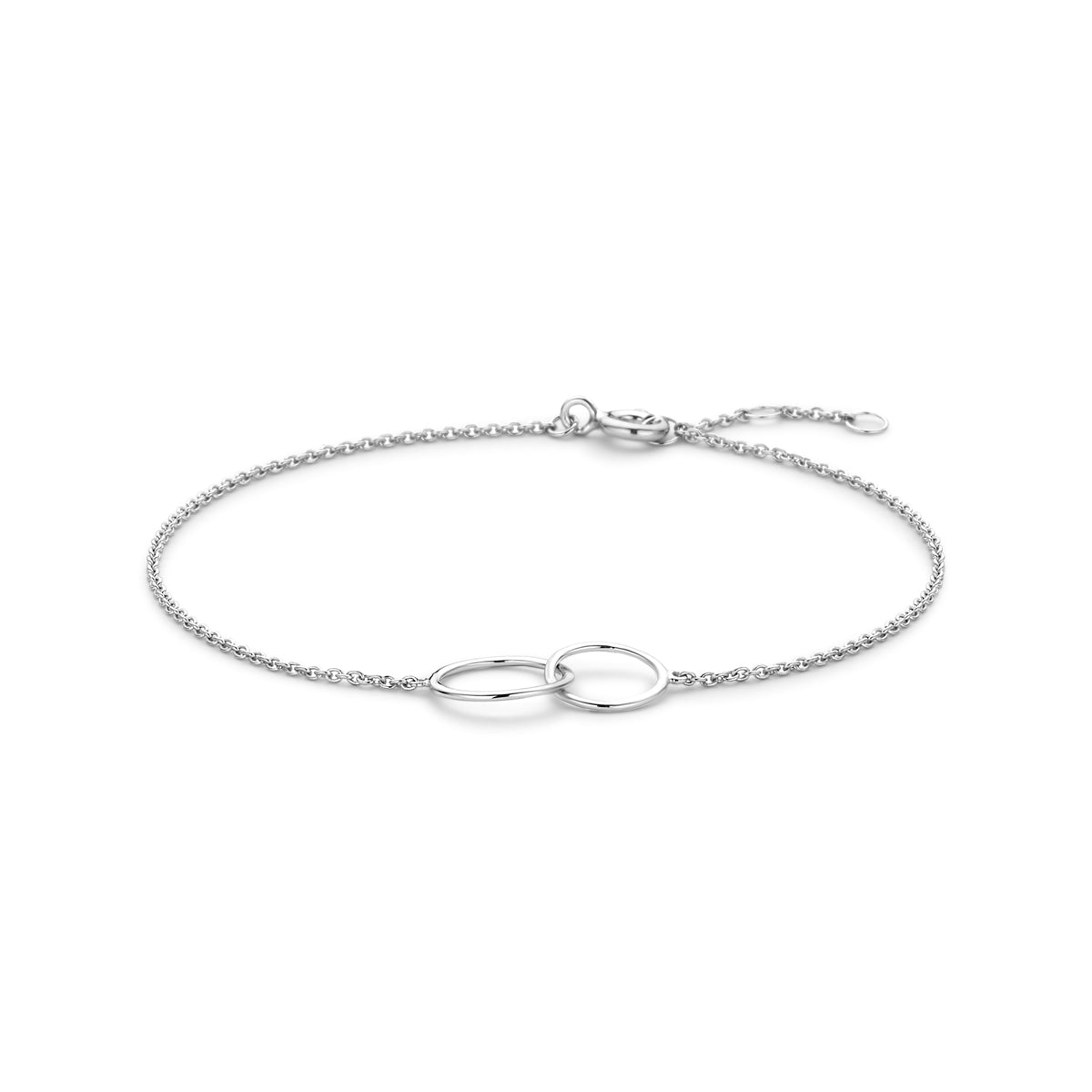 Armband rondjes zilver gerhodineerd 16,5 - 17,5 - 18,5 cm