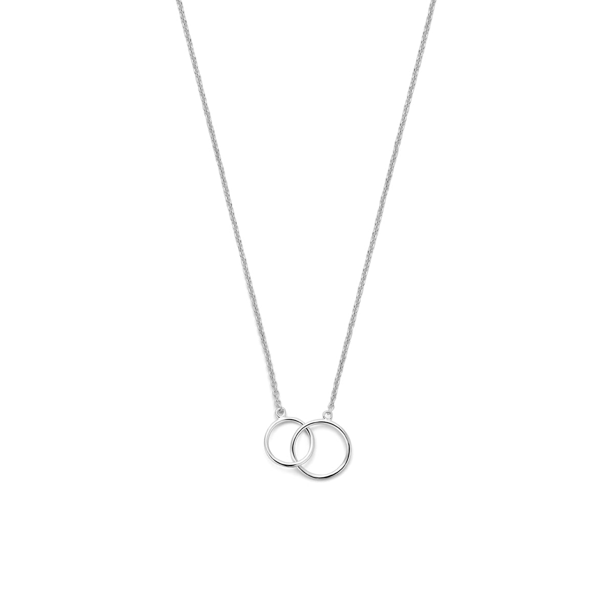Collier rondjes zilver gerhodineerd 40 - 42 - 44 cm