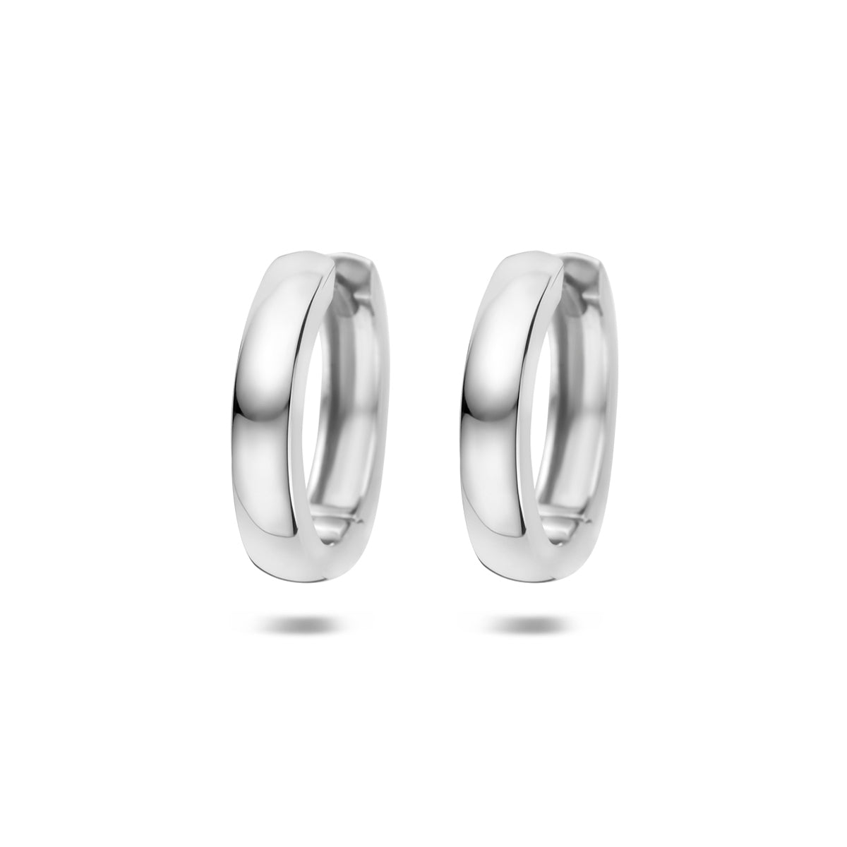Fantasy Collection Klapoorringen zilver gerhodineerd 15,5 mm