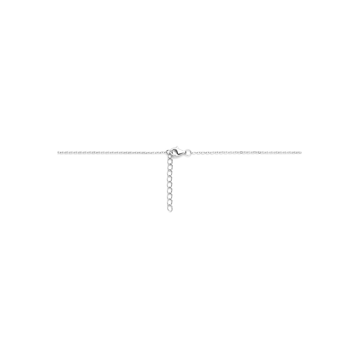 Fantasy Collection Collier parel zilver gerhodineerd 42 + 3 cm - afbeelding 3