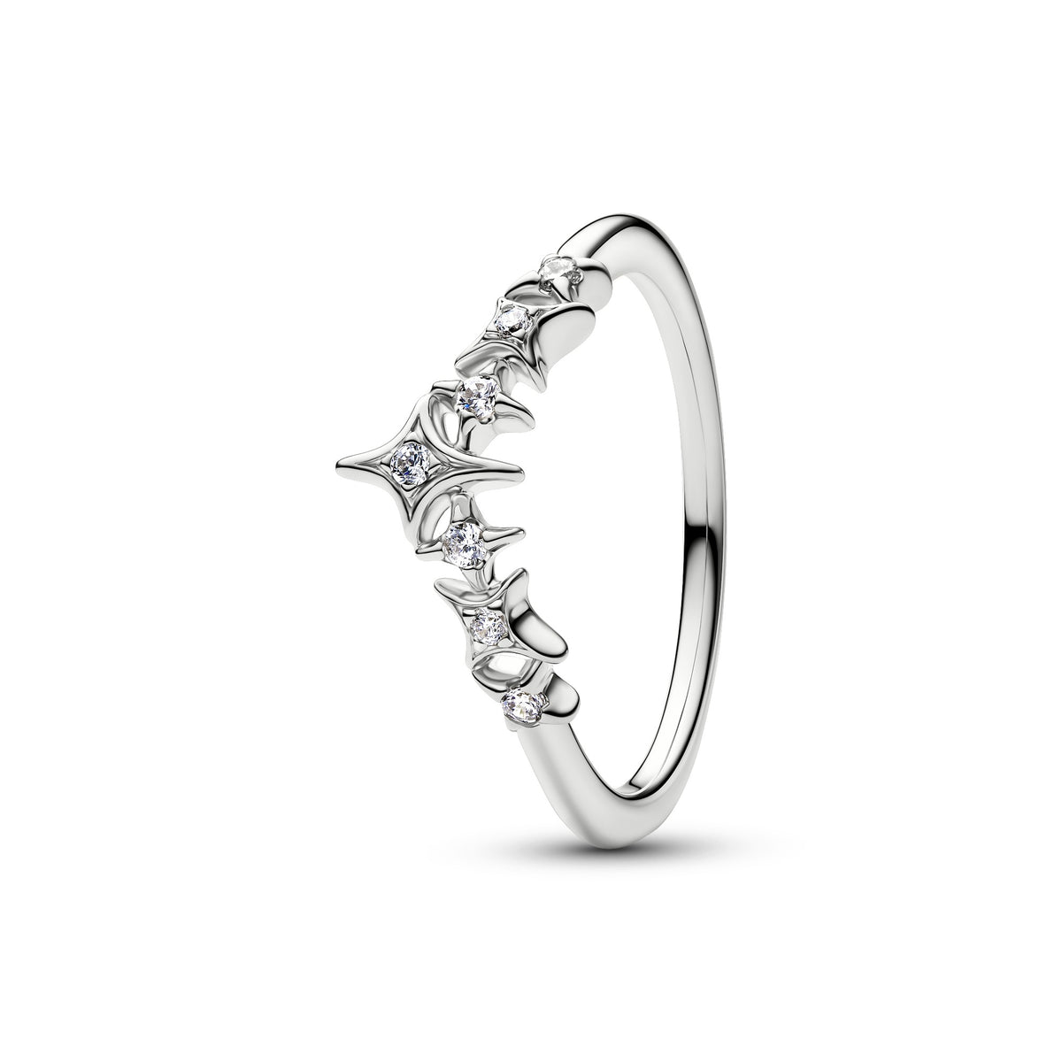 Pandora Tiara Sterren Ring platinaverguld