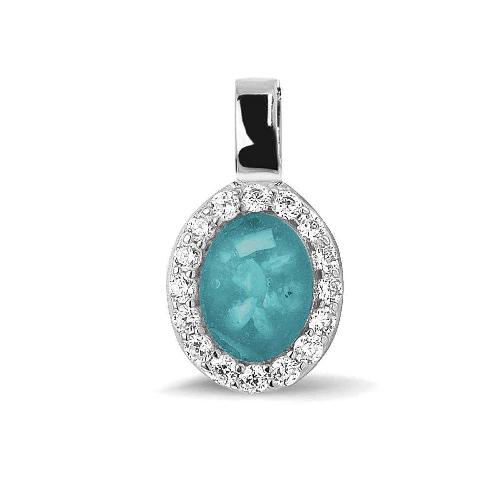 See You Ovale ashanger met steen in zilver – 137 – afbeelding 1