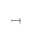 Zilveren gerhodineerde flat back piercing zirkonia 3,5 mm - 1342187