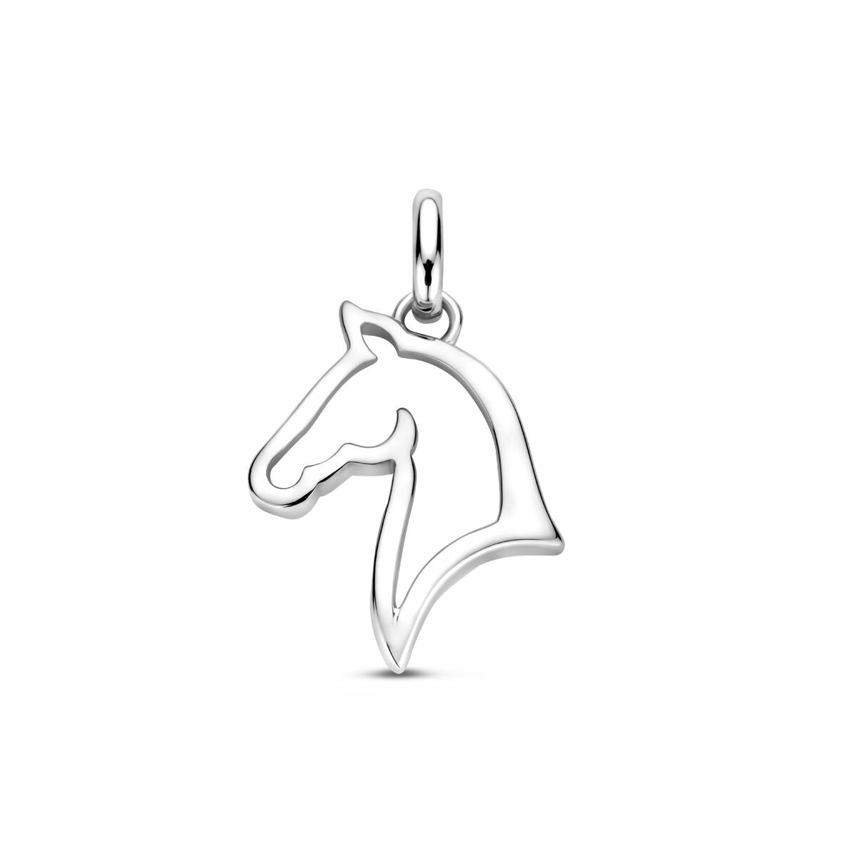 Zilveren gerhodineerde hanger paard 20 mm - 1341836 - PansiteNederland.nl