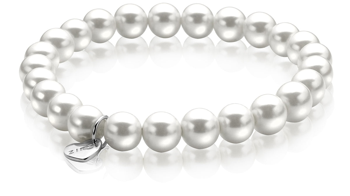 ZINZI Zilveren Armband met Witte Parel - ZIA999