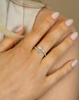 ZINZI gold plated zilveren multi-look ring met druppel- en ronde zetting ZIR2726Y - PansiteNederland.nl