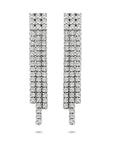 Zilveren gerhodineerde oorhangers zirkonia 36 mm - 1341944