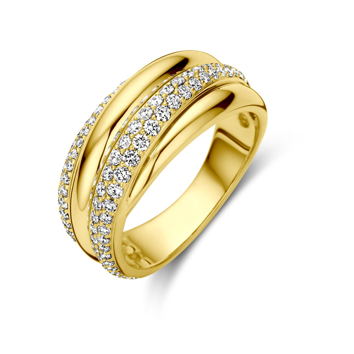 Ring diamant 0.71ct si 14K geelgoud
