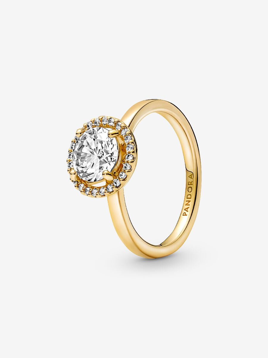 Pandora 14k Goud Vergulde Sparkling Halo ring 161234C01 - PansiteNederland.nl