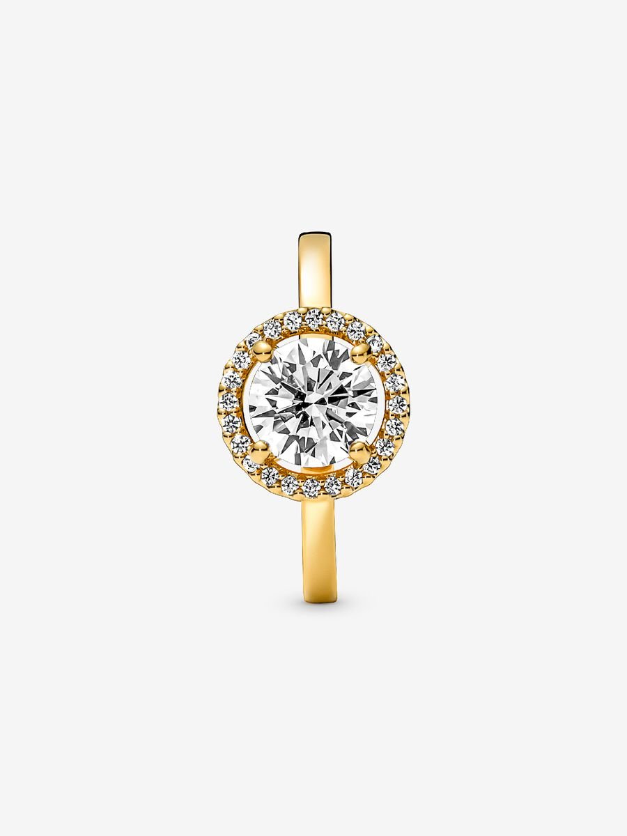 Pandora 14k Goud Vergulde Sparkling Halo ring 161234C01 - PansiteNederland.nl