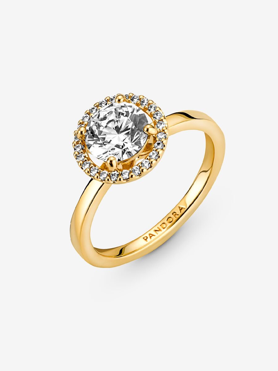 Pandora 14k Goud Vergulde Sparkling Halo ring 161234C01 - PansiteNederland.nl