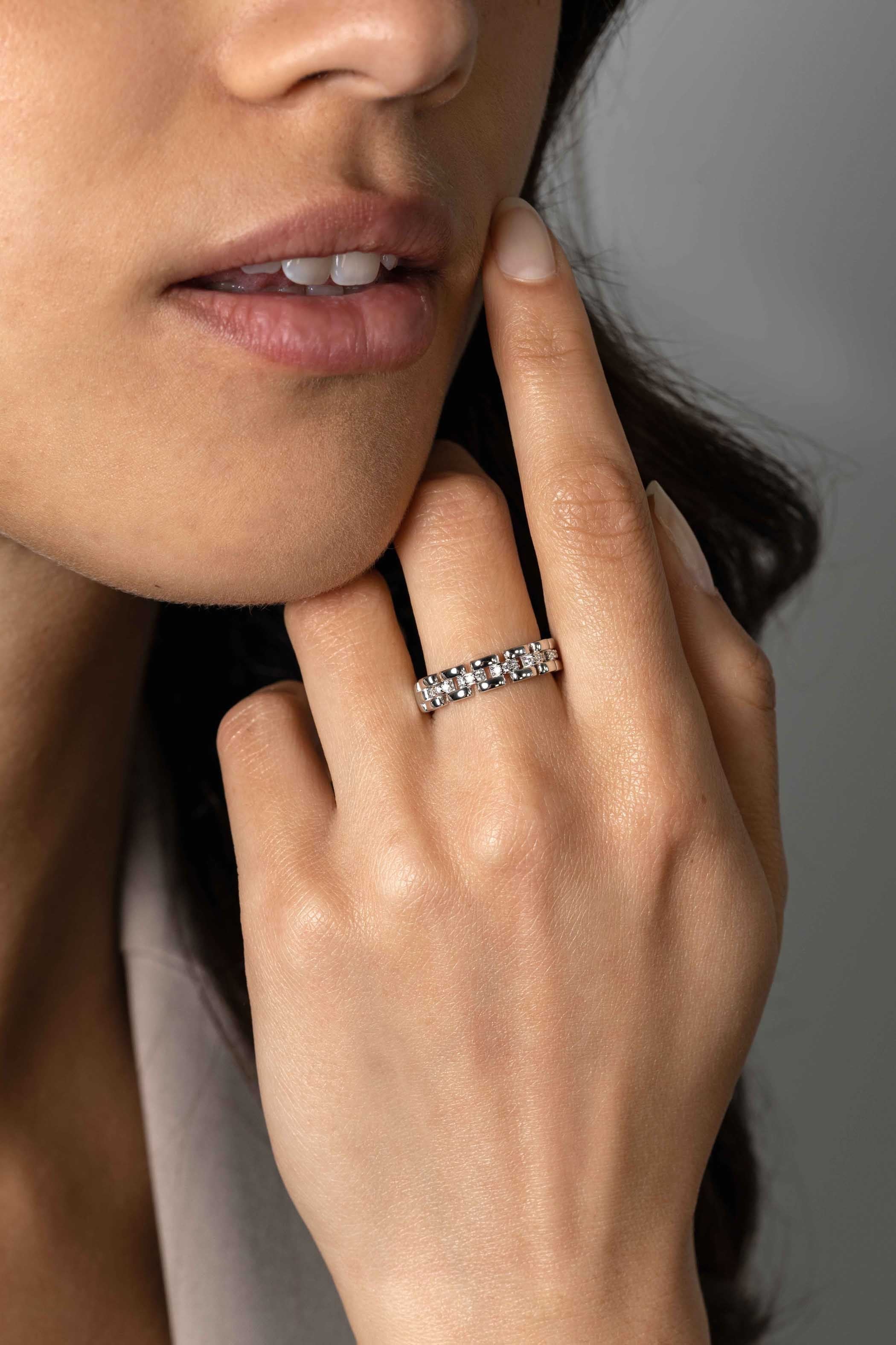 ZINZI Zilveren Ring met Witte Zirkonia - ZIR2504
