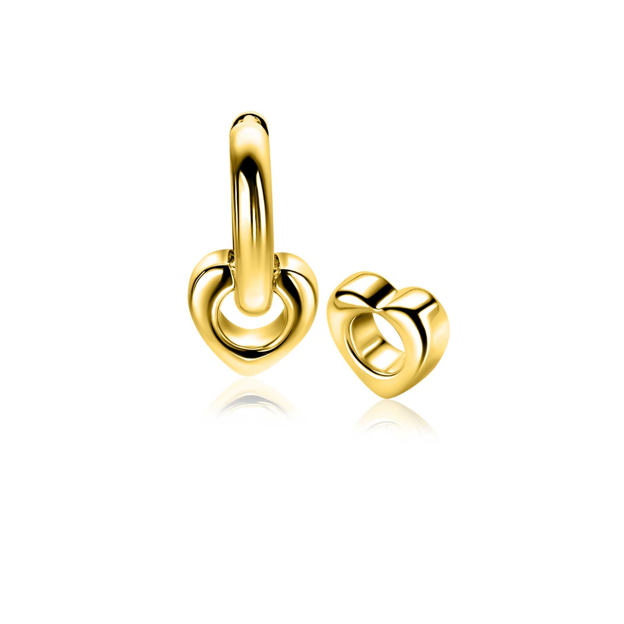 ZINZI Verguld Zilveren Oorbedels 10mm - ZICH2695G
