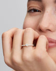 Pandora Ring hart chakra wit 163088C01