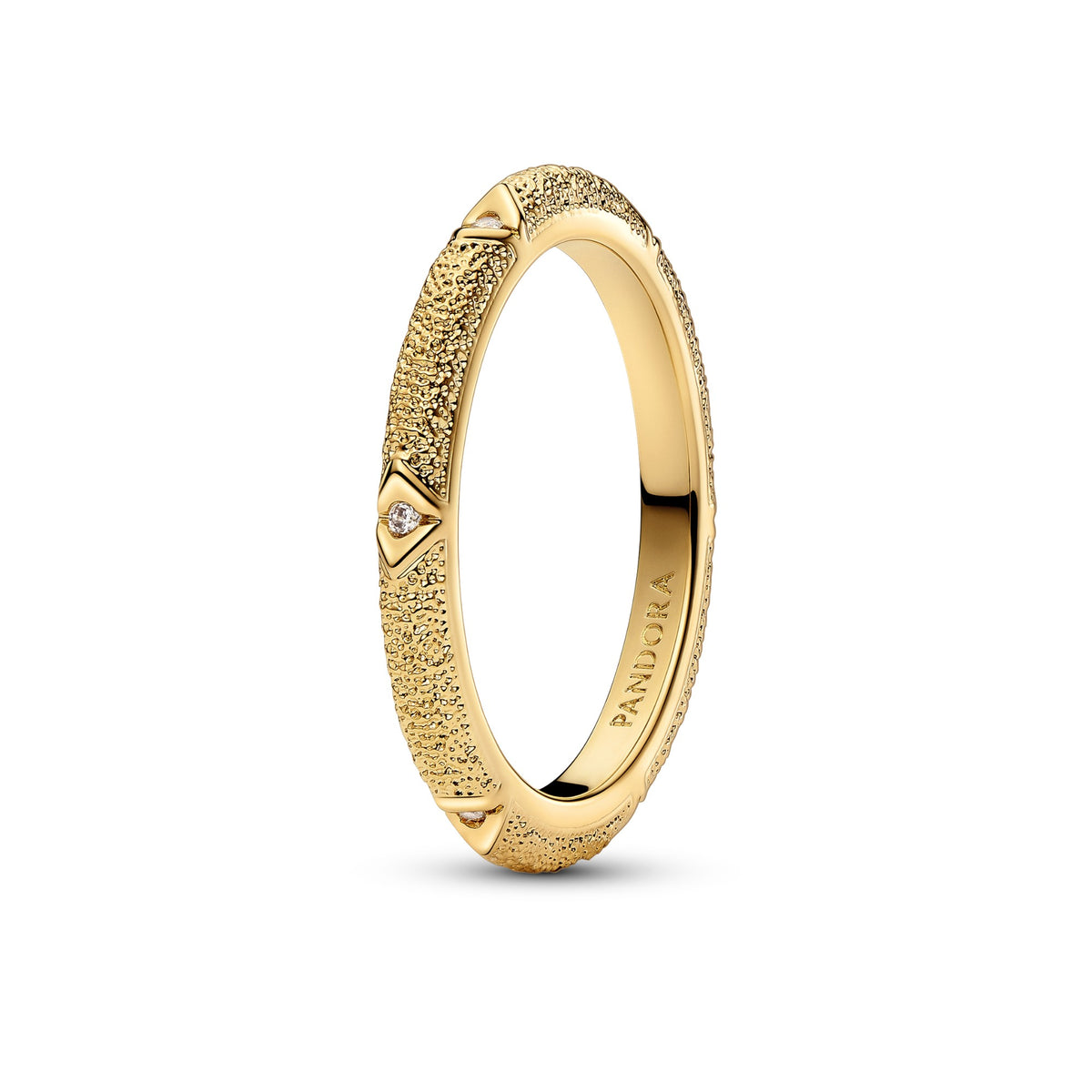 Pandora ME Textuur & Stenen Ring goudverguld