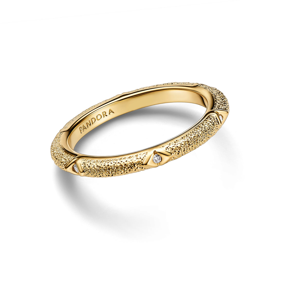 Pandora ME Textuur & Stenen Ring goudverguld 163322C01