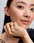 Pandora Zwart emaille en stenen ring 163686C01 - PansiteNederland.nl
